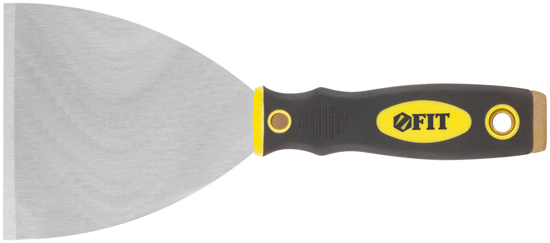 Шпатель для удаления ржавчины Профи, толщ. лезвия 1 мм, двухкомп.ручка с метал.бойком 4 (100 мм) (06674)