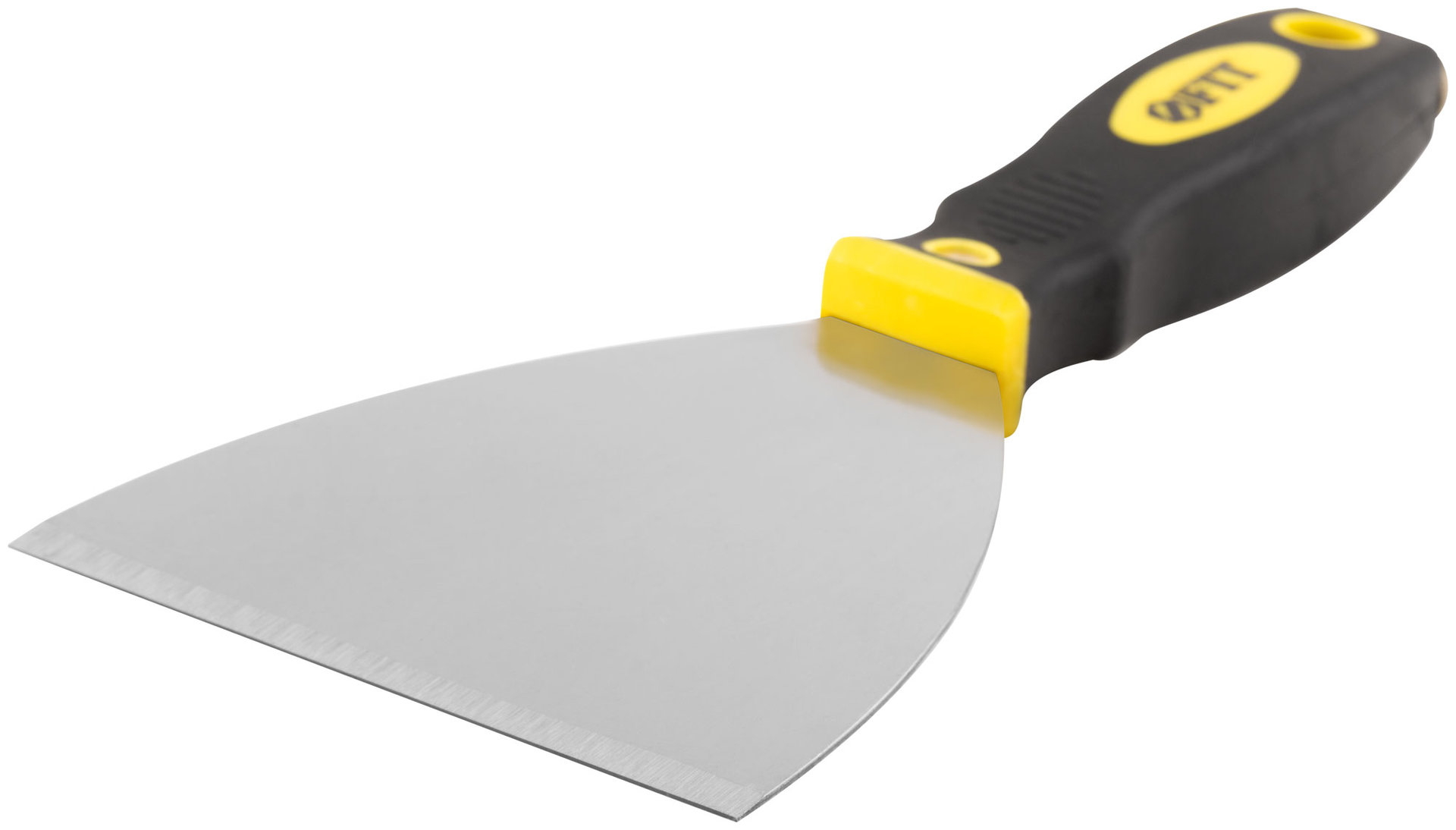 Шпатель для удаления ржавчины Профи, толщ. лезвия 1 мм, двухкомп.ручка с метал.бойком 4 (100 мм) (06674)