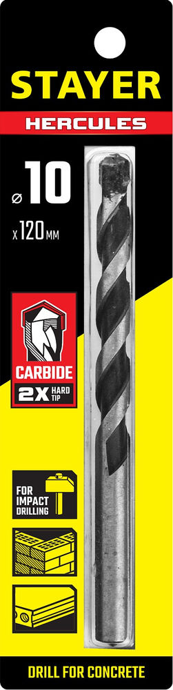 Сверло по бетону Hercules, 10 x 120 мм STAYER Professional 2915-120-10_z01