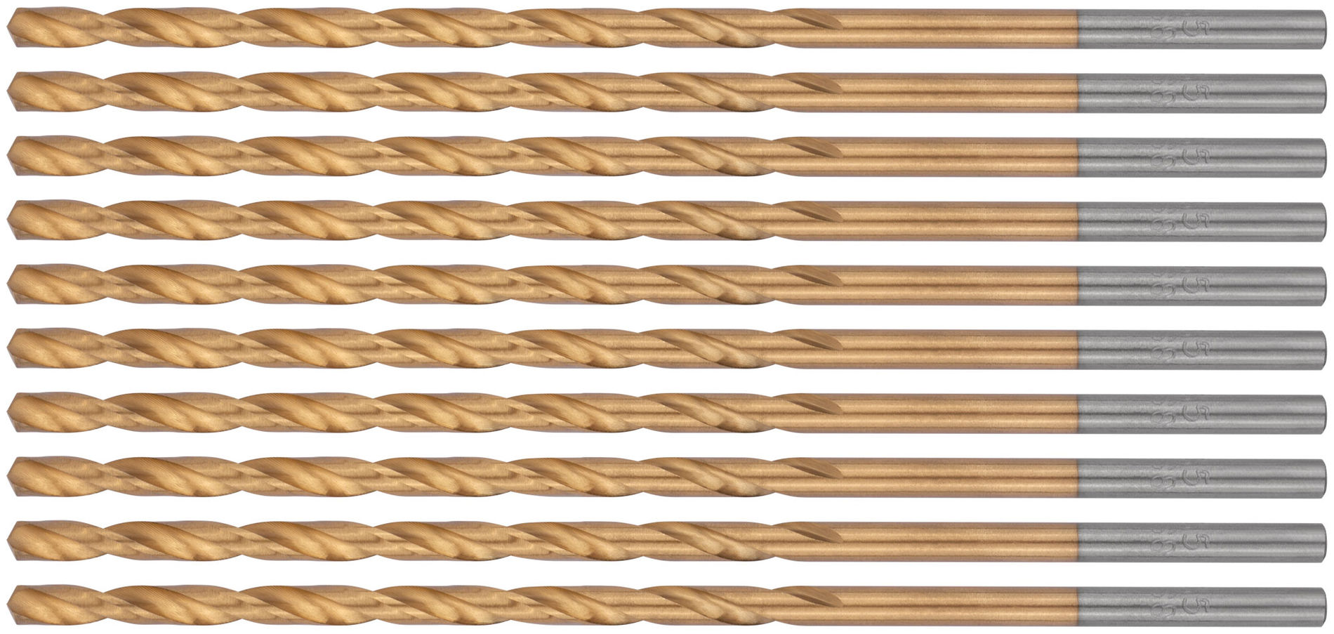 Сверла HSS по металлу, удлиненные, титановое покрытие 3,5х112 мм (10 шт.) (34235)