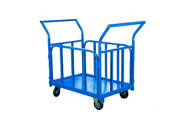 Тележка платформенная TOR ТП-Б (700х1200) с бортами и двумя ручками (колеса 160 мм) (1046339)