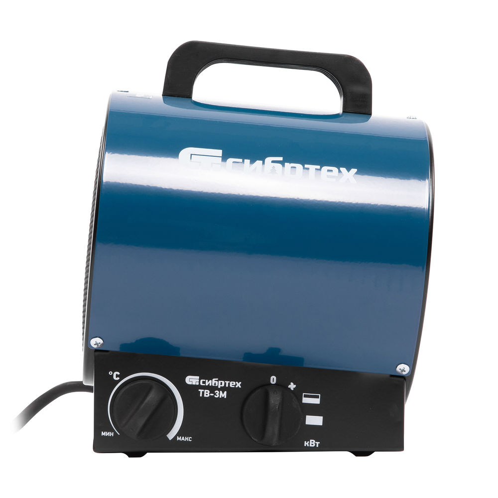 Тепловая пушка ТВ-3М (тепловентилятор), 230 В, 3 режима: вентилятор/1500 Вт /3000 Вт Сибртех (96437)