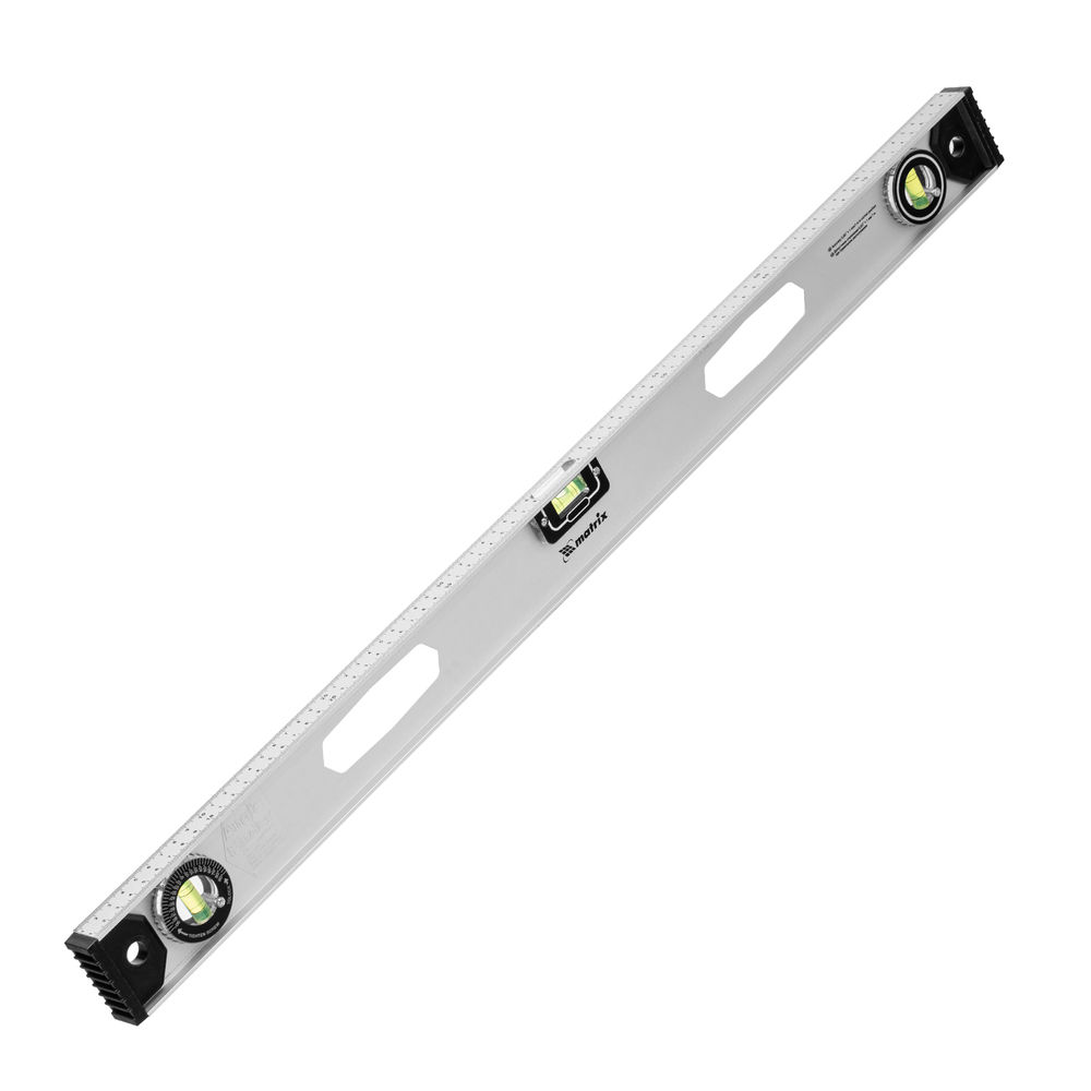 Уровень алюминиевый Рельс, 800 мм, 3 глазка (1 поворотный) Matrix (34026)