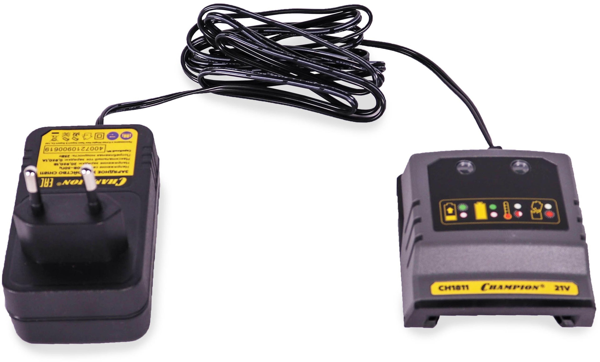 Устройство зарядное для аккумулятора CHAMPION CH1811 (18В4Ач Li-ion0,17кгtзарядки400мин25Вт0,9А20В) (CH1811)