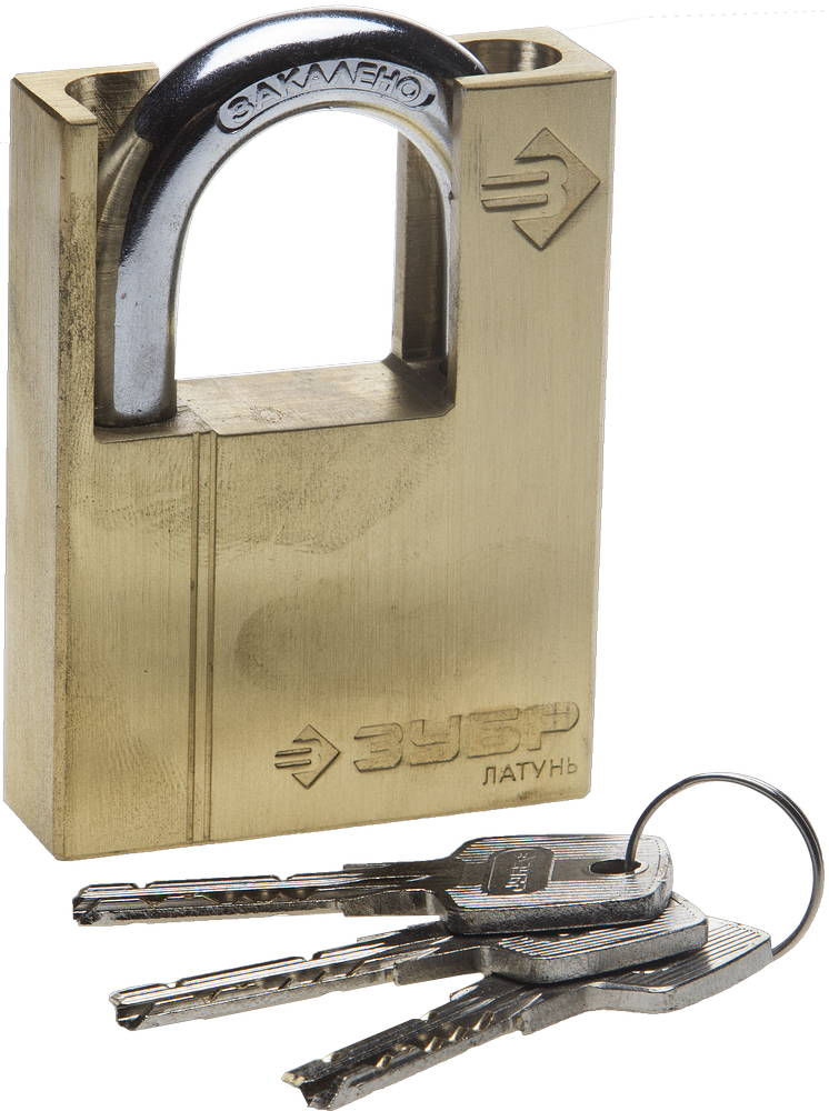 Замок навесной 60 мм, дополнительная защита дужки ЗУБР 37297-60