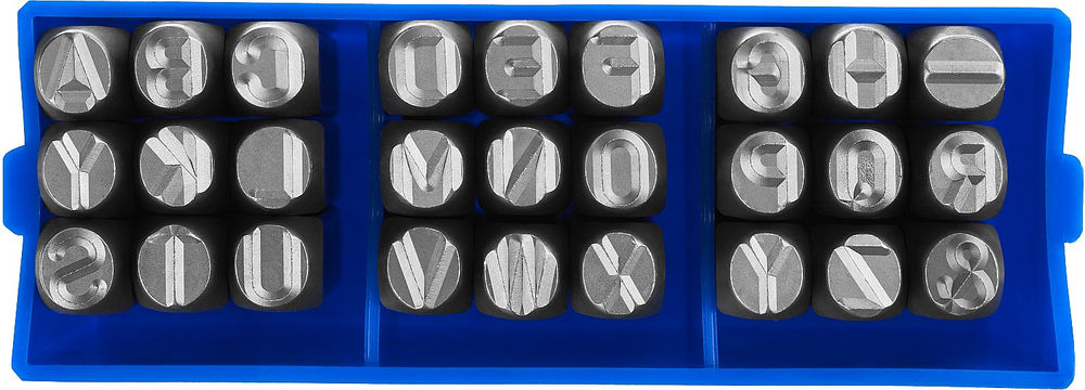 Клейма штамповочные буквенные 8 мм латиница Профессионал ЗУБР 21505-08