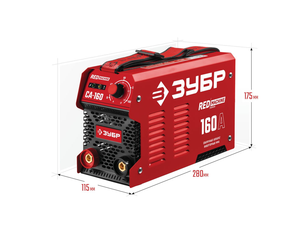 Сварочный аппарат инверторный ММА, 160 А, RED MACHINE, макс. электрод O 4.0 мм ЗУБР СА-160