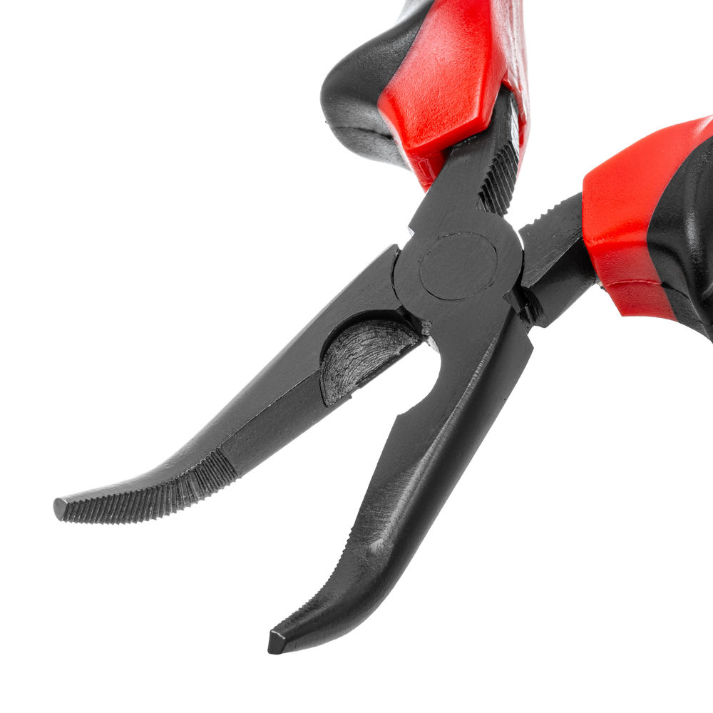 Длинногубцы изогнутые Black Nickel, 160 мм, двухкомпонентные рукоятки Matrix (17458)