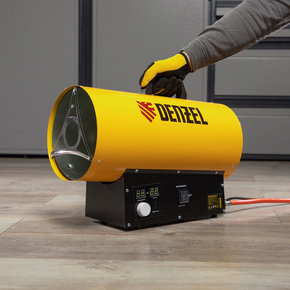 Газовая тепловая пушка GHG-15i, 15 кВт, цифровой термостат, пропан-бутан Denzel (96478)