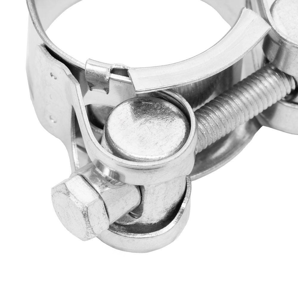 Хомуты металлические, силовые 26-28 мм, ширина 18 мм, шарнирный, W1, 2 шт Сибртех (47509)