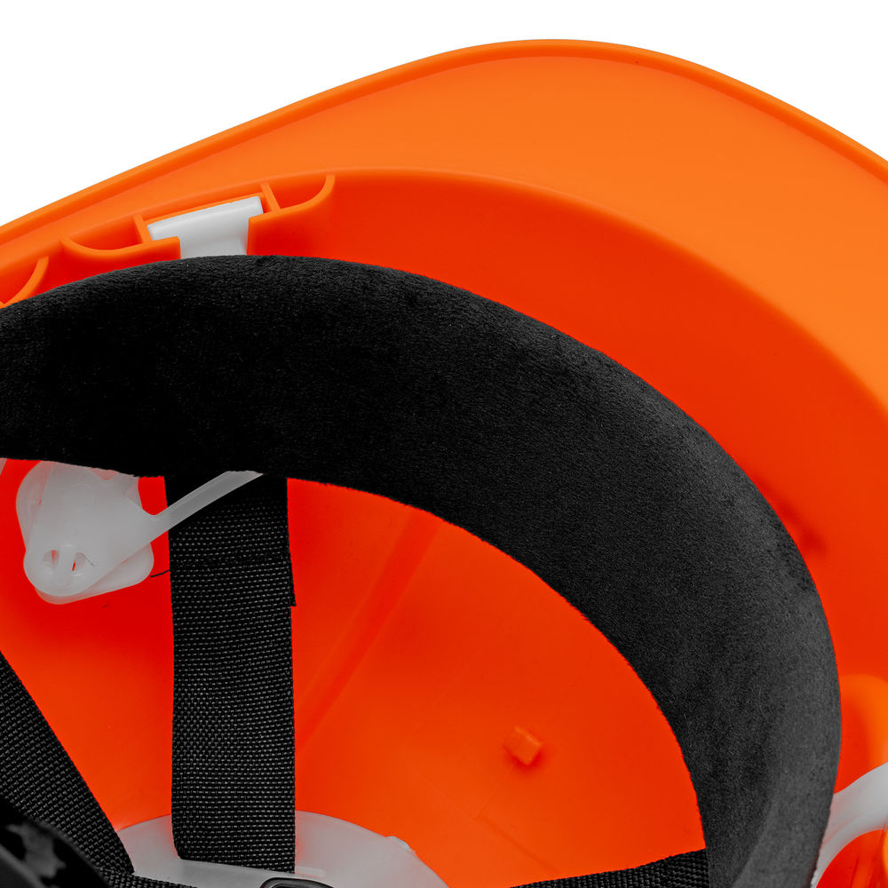 Каска защитная ударопрочная, ABS/PC, плавная регулировка, модель «Форвард» (К-05)оранж. Denzel (89206)