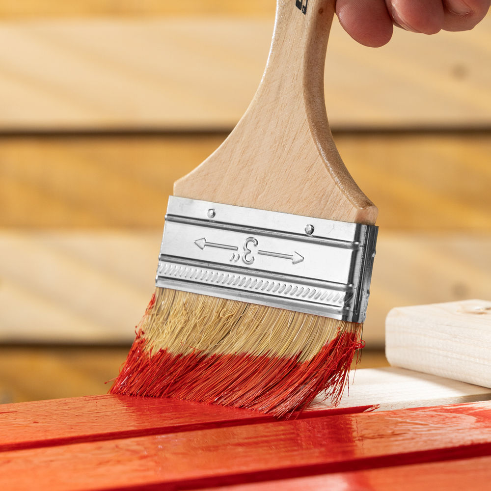 Кисть плоская Slimline 3 (75 мм) натуральная щетина, деревянная ручка Sparta (824405)