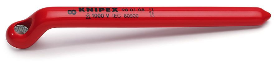 Ключ гаечный накидной VDE, 8 мм, длина 155 мм, диэлектрический (KN-980108)