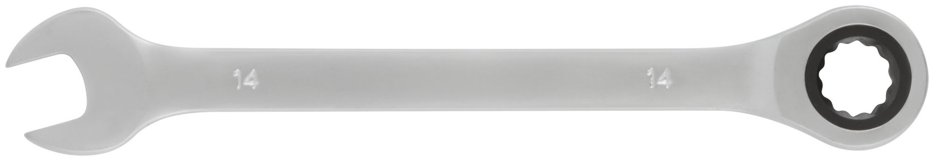 Ключ комбинированный трещоточный, CrV реверсивный механизм 14 мм (63464)