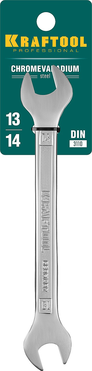 Ключ гаечный рожковый 13 х 14 мм KRAFTOOL 27033-13-14_z01