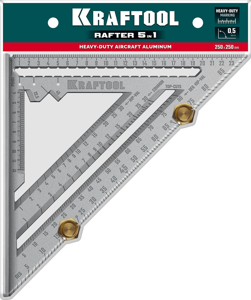 Высокоточный кровельный угольник 250 мм, 5-в-1 KRAFTOOL 3441-25