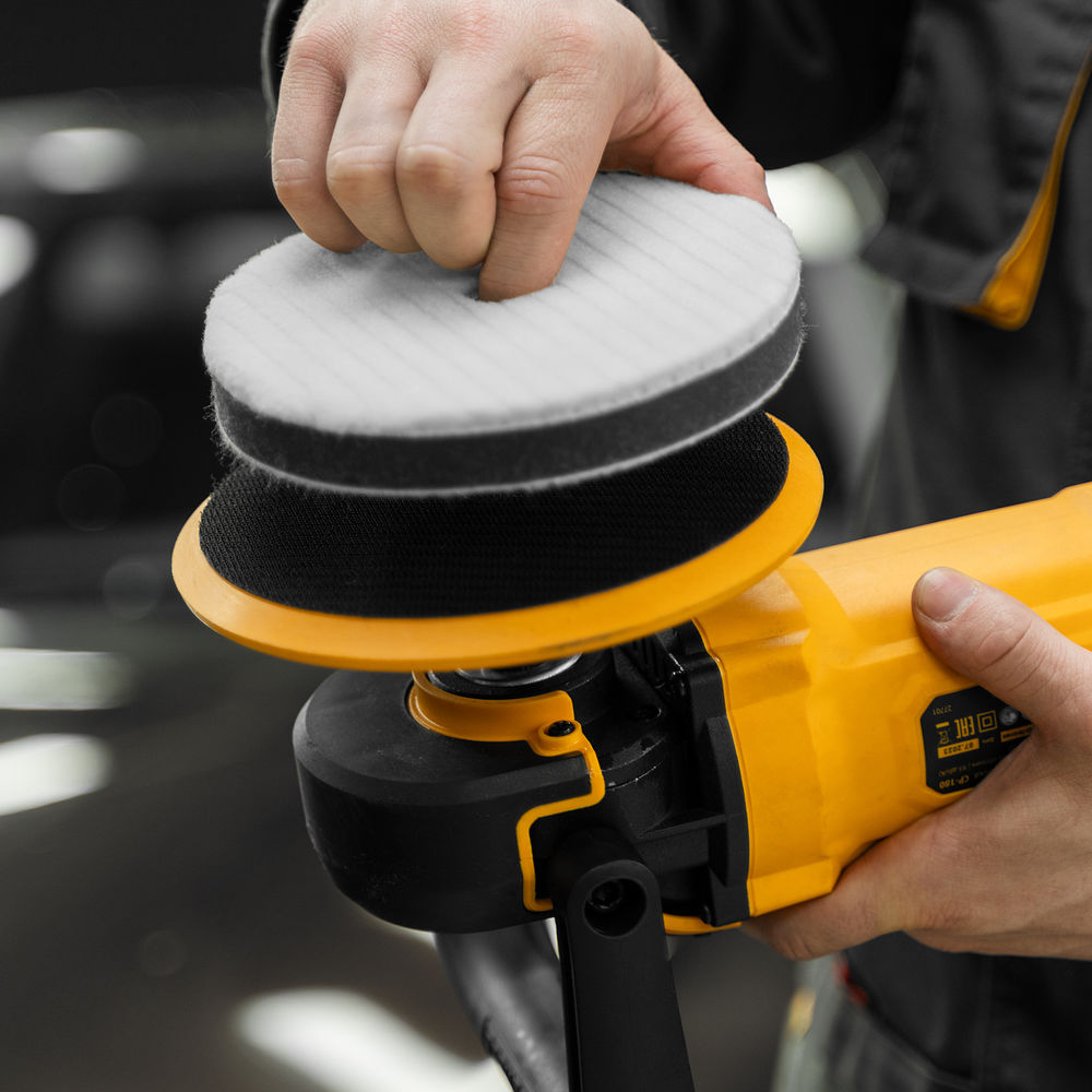 Насадка полировальная под липучку, 150 мм, короткая плетеная шерстяная нить Matrix (75963)