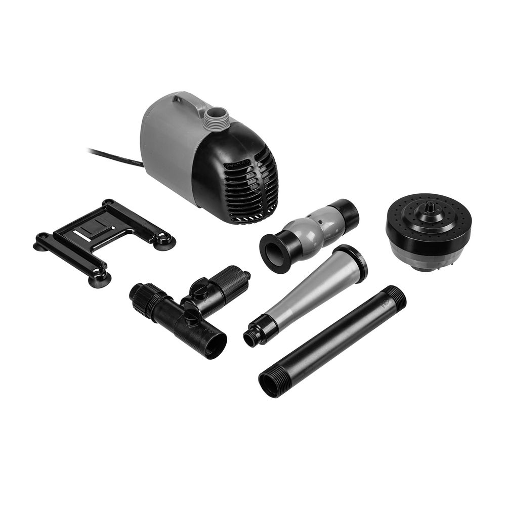 Насос фонтанный FNP110-34, 112 Вт, подъем 3,4 м, 3400 л/ч, колокольчик/каскад/гейзер Denzel (99032)