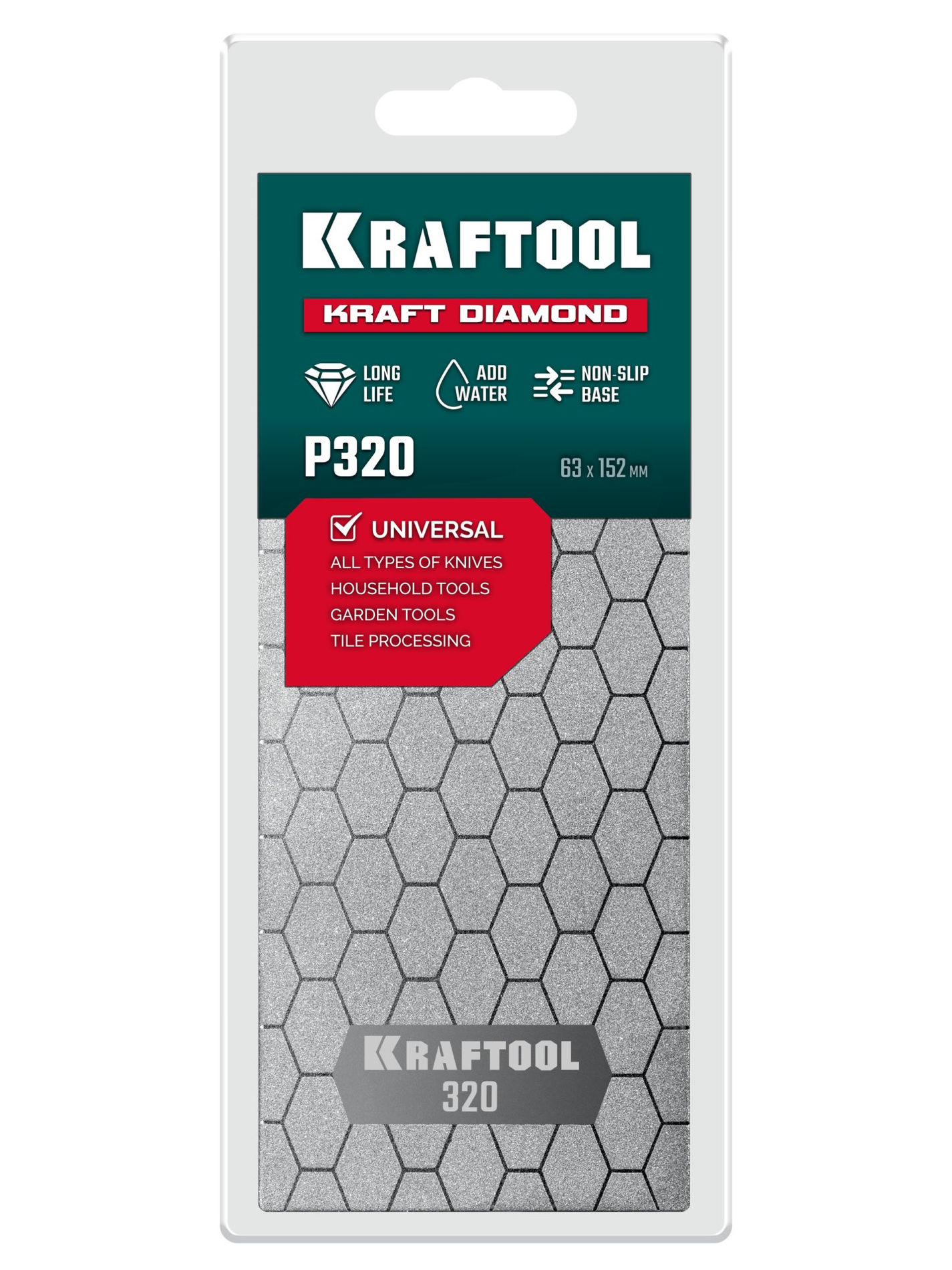 Пластина алмазная заточная 63?152 мм Р320 DIAMOND KRAFTOOL 35710-320