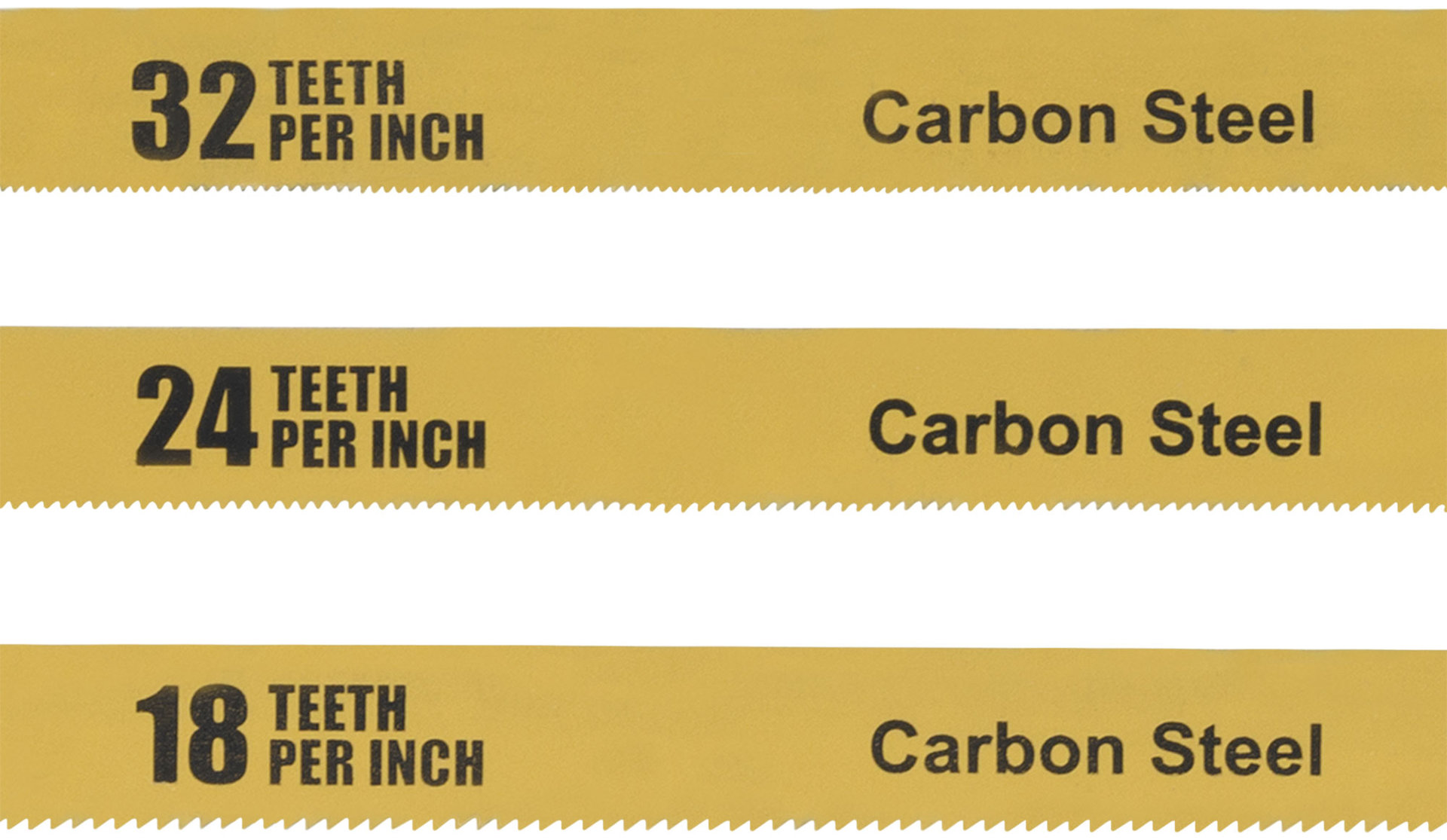 Полотна ножовочные по металлу односторонние 300 мм, набор 6 шт. на подвесе ( 18ТPI+24ТPI+32ТPI ) (40176)