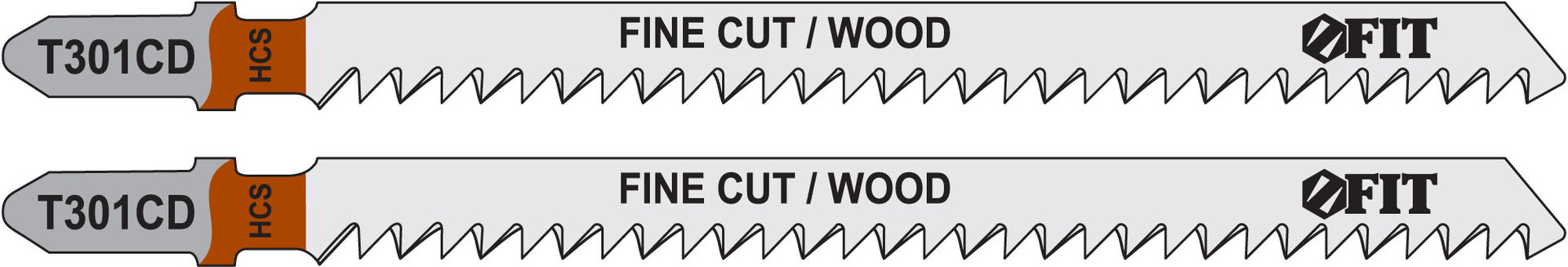Полотна по дереву, HCS, шлифованные под свободным углом зубья, 116/91/3 мм (T301CD), 2 шт. (40951)