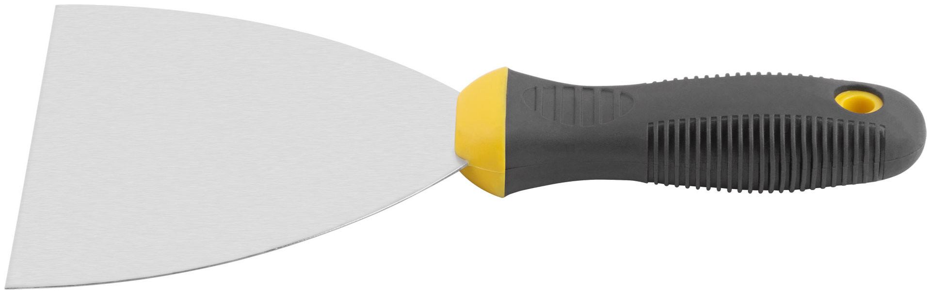 Шпатель, нерж.сталь, черно-желтая прорезин.ручка 5 (125 мм) (06687)