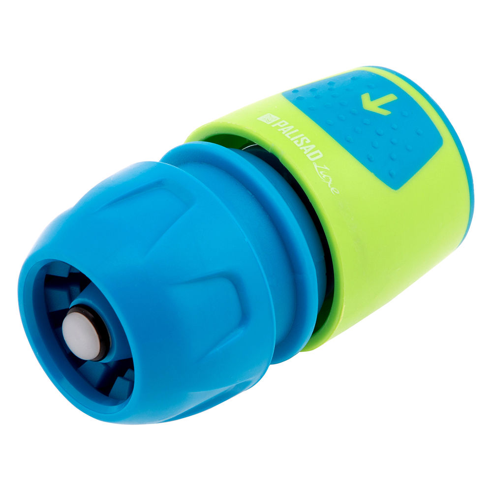 Соединитель быстросъемный для шланга 1/2-3/4, аквастоп, АВС-пластик Palisad Luxe (66267)