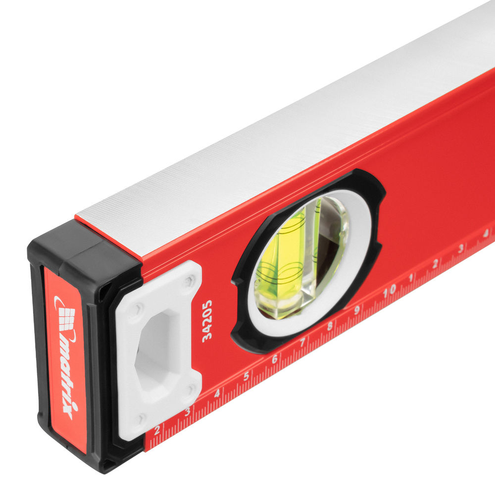 Уровень алюминиевый, фрезерованный, 3 глазка, рукоятки, 1500 мм Matrix (34205)