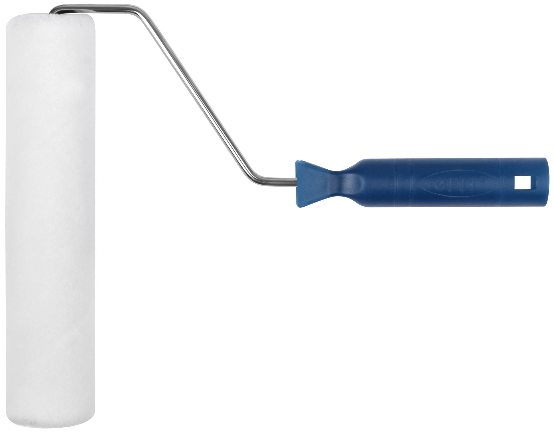 Валик велюровый, диаметр 40/48 мм, бюгель 6 мм, ворс 4 мм, белый, 230 мм (02134)