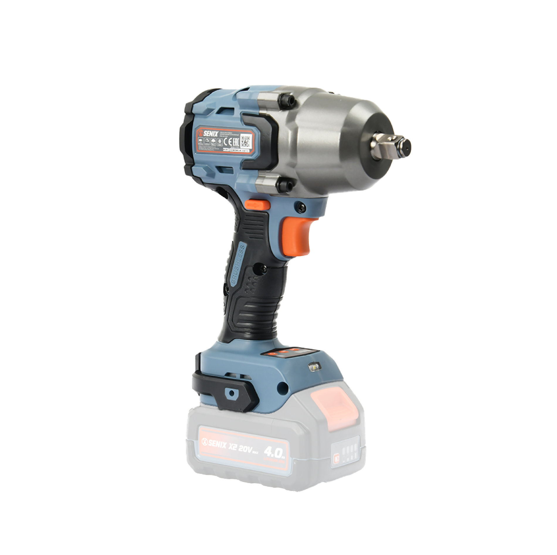 Импульсный гайковерт 1/2, 750 Нм, 1х4Ач, без АКБ и ЗУ X2 20В