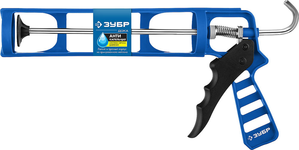 Пистолет для герметика скелетный 310 мл, антикапельная система, легкий ЗУБР 06632  