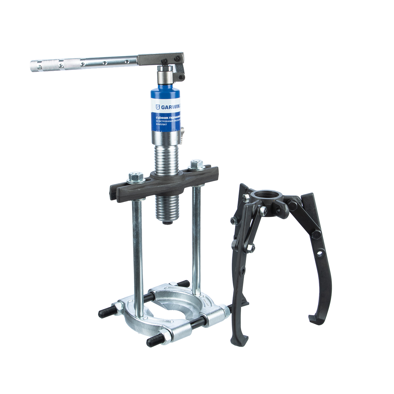 Съёмник гидравлический со встроенным насосом 8 т, комплект GARWIN INDUSTRIAL 811507-8-K