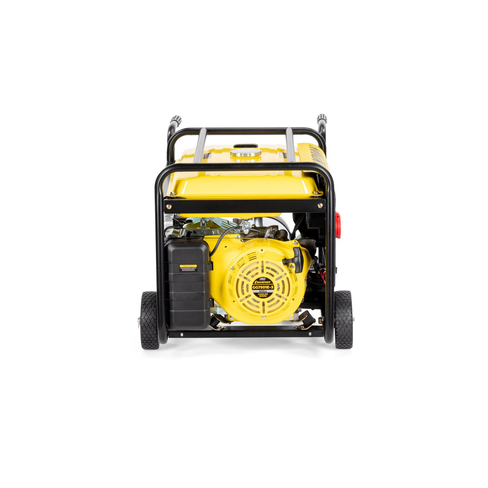 Генератор CHAMPION GG7501E-3 (PRO 400В7,5/8,1кВАcosф=0,8 15лс25л230/12В84,2кг,эл.стартер,счетч.колес (GG7501E-3)