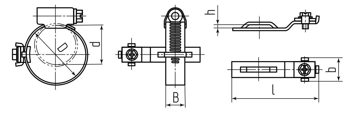 Хомут заземления УХЗ (100-120)/W2 (Fortisflex) (78517)