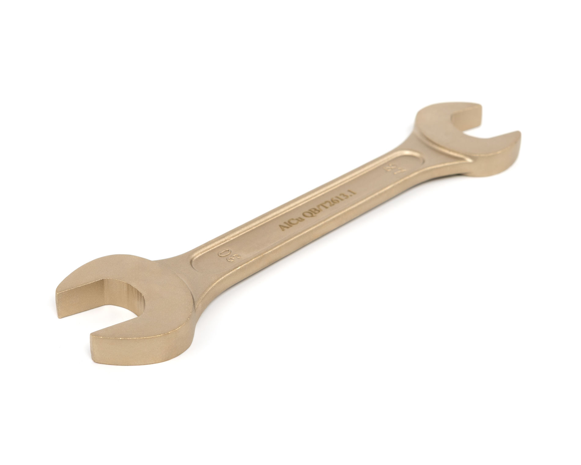 Ключ гаечный рожковый двусторонний 27х30 искробезопасный сплав AlCu 146-2730, HORTZ