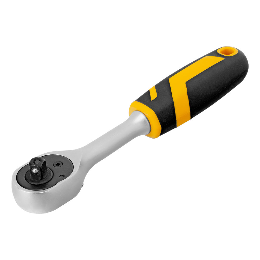 Ключ-трещотка 1/4, 90 зубьев, с быстрым сбросом, CrV Denzel