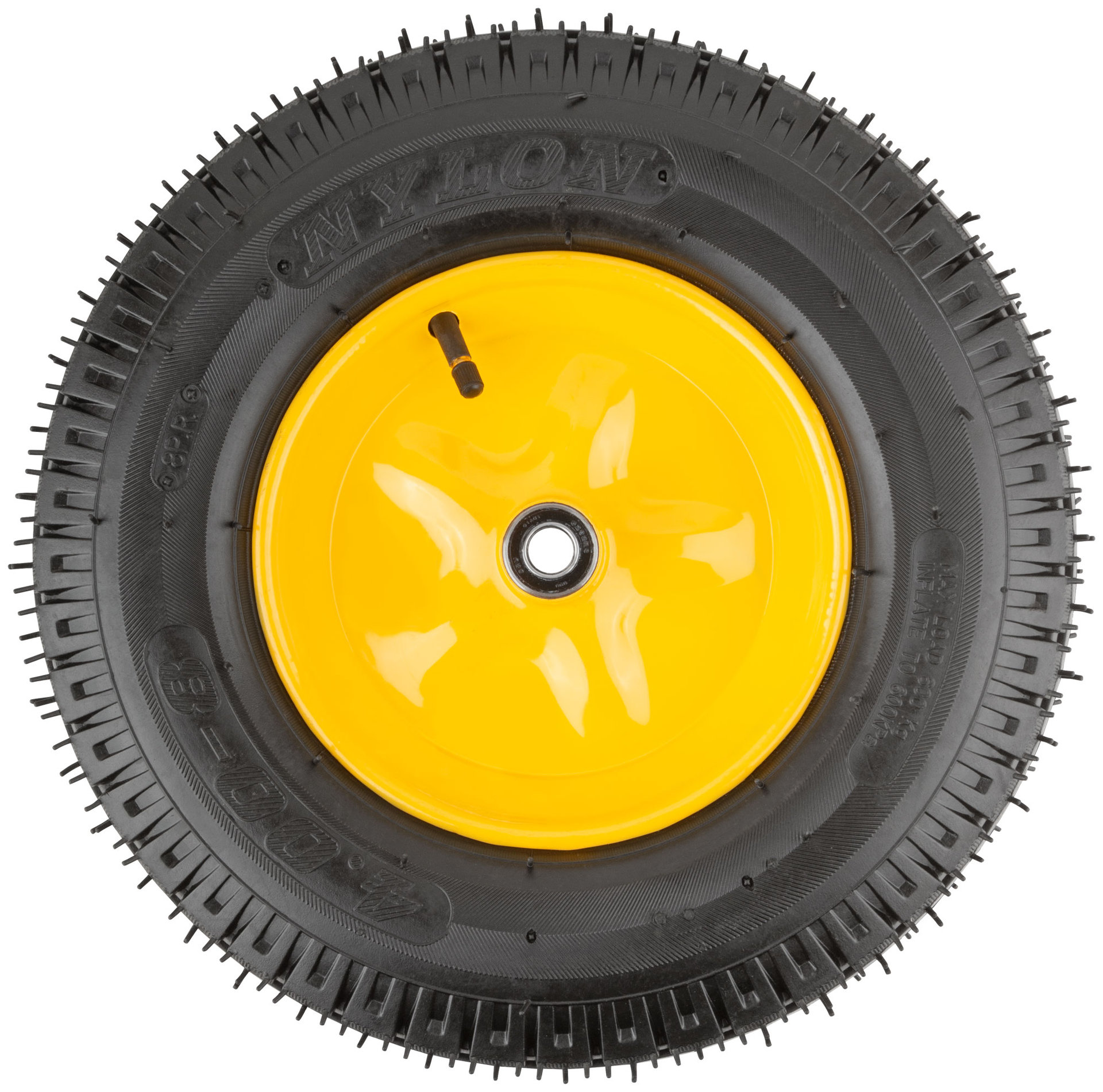 Колесо запасное, 8 слойная шина, 390х90x220 мм для тачек 77609; 77612; 77627 ( 4,80/4,00-8 ) ( посадка ширина 90 мм, диаметр 16 мм ) (77571)