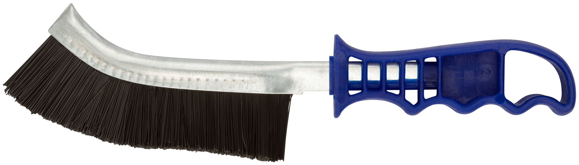 Корщетка с изогнутой пластиковой ручкой нейлоновая тип F (38414)