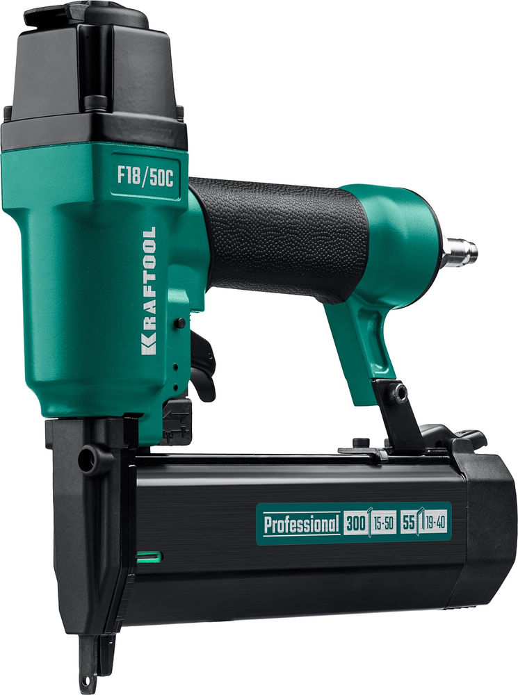Пневматический нейлер-степлер F18/50C, 18Ga 2-в-1 для скоб тип 55 и гвоздей тип 300 KRAFTOOL 31962