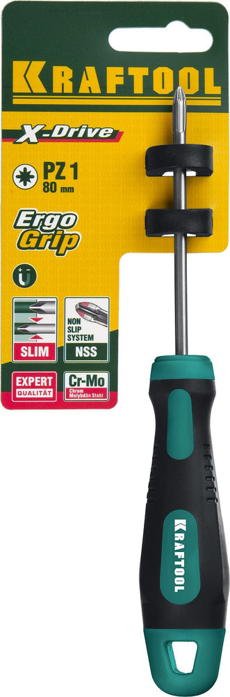 Отвертка PZ1 x 80 Х-Drive KRAFTOOL 250073-1-080