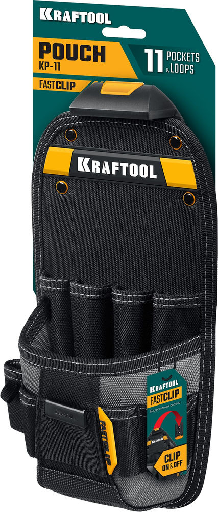 Сумка поясная 170 х 360 мм с быстросъёмным креплением FastClip KP-11 KRAFTOOL 38777