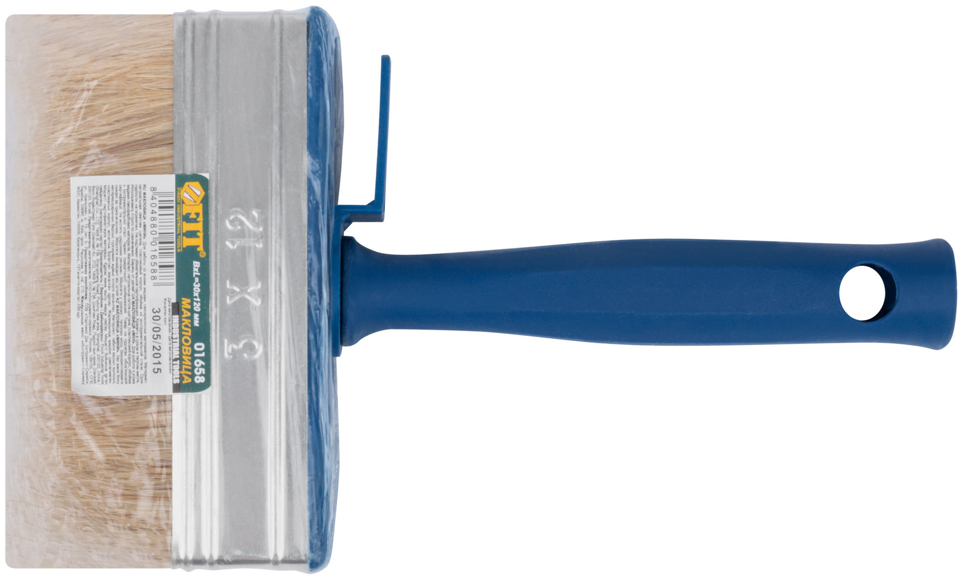 Макловица, натур.светлая щетина, пластиковый корпус, полая ручка, мини 30 х 120 мм (01658)