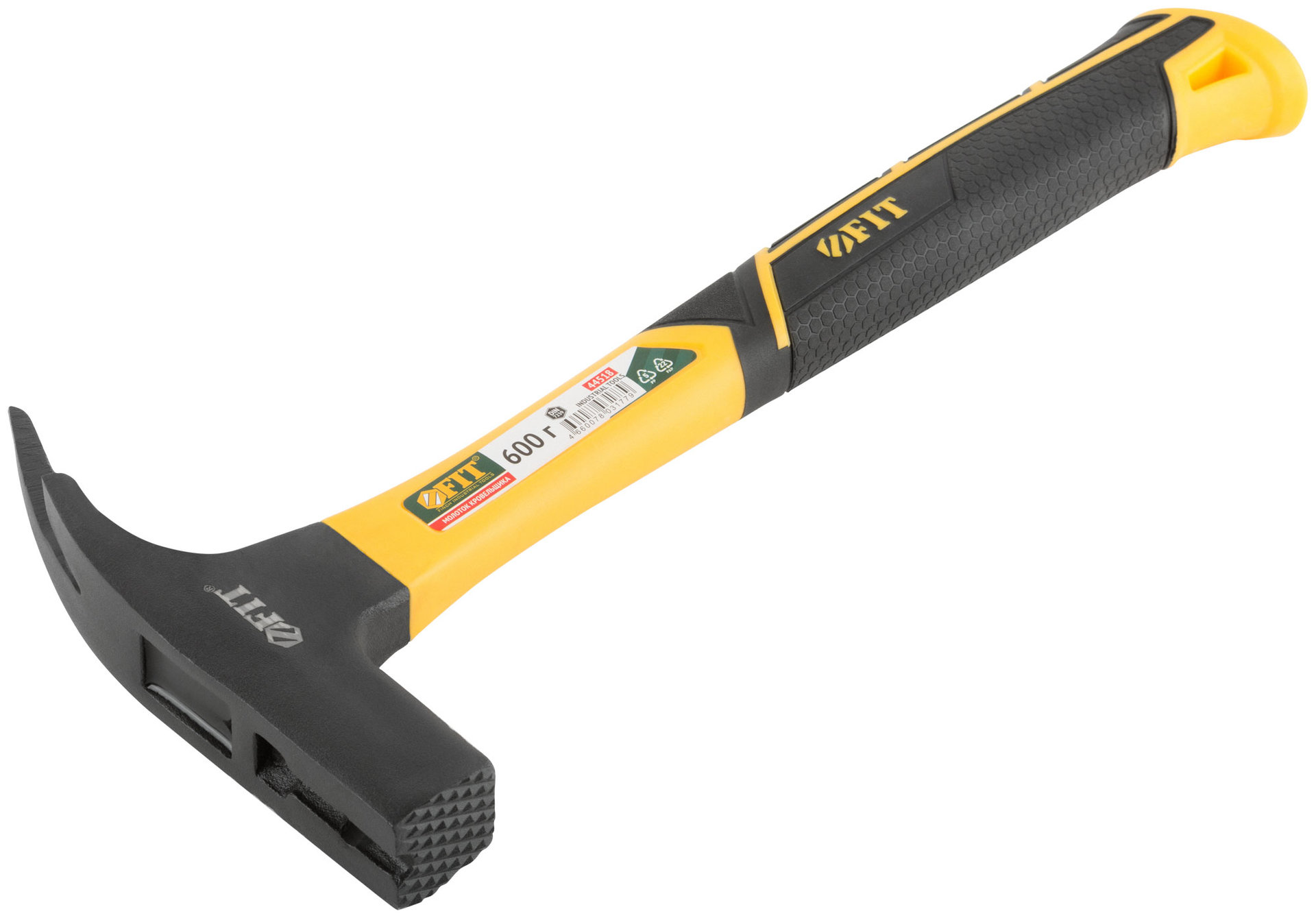 Молоток кровельщика, фиберглассовая усиленная ручка, 600 гр. (44518)