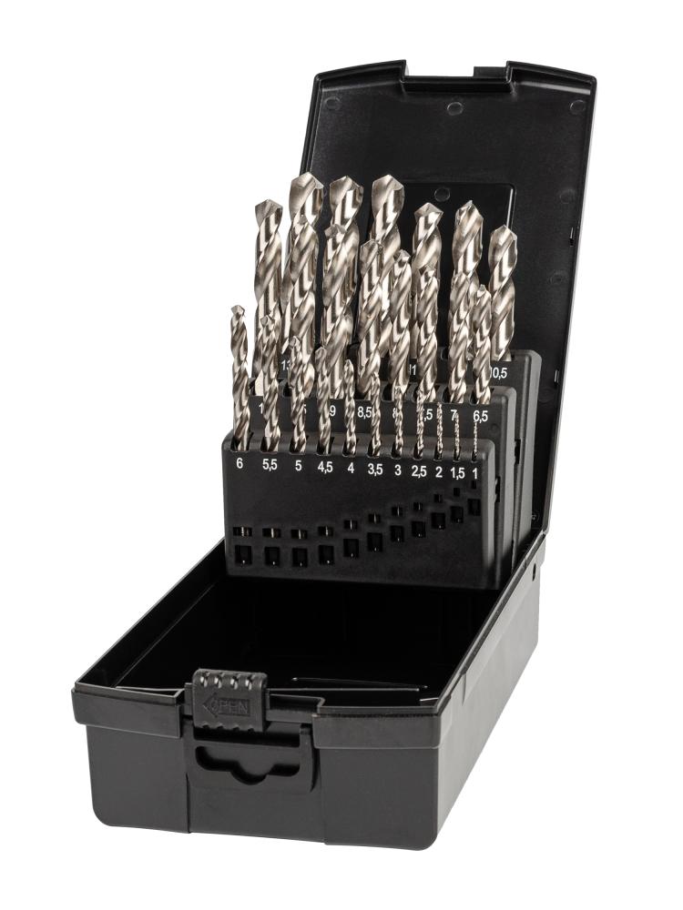 Набор свёрл по металлу, индустриальных, 25 пр.,O1.0-13.0 мм x 0.5, DIN 338, HSS-G, Тип N, 5xD (ZA-73162)