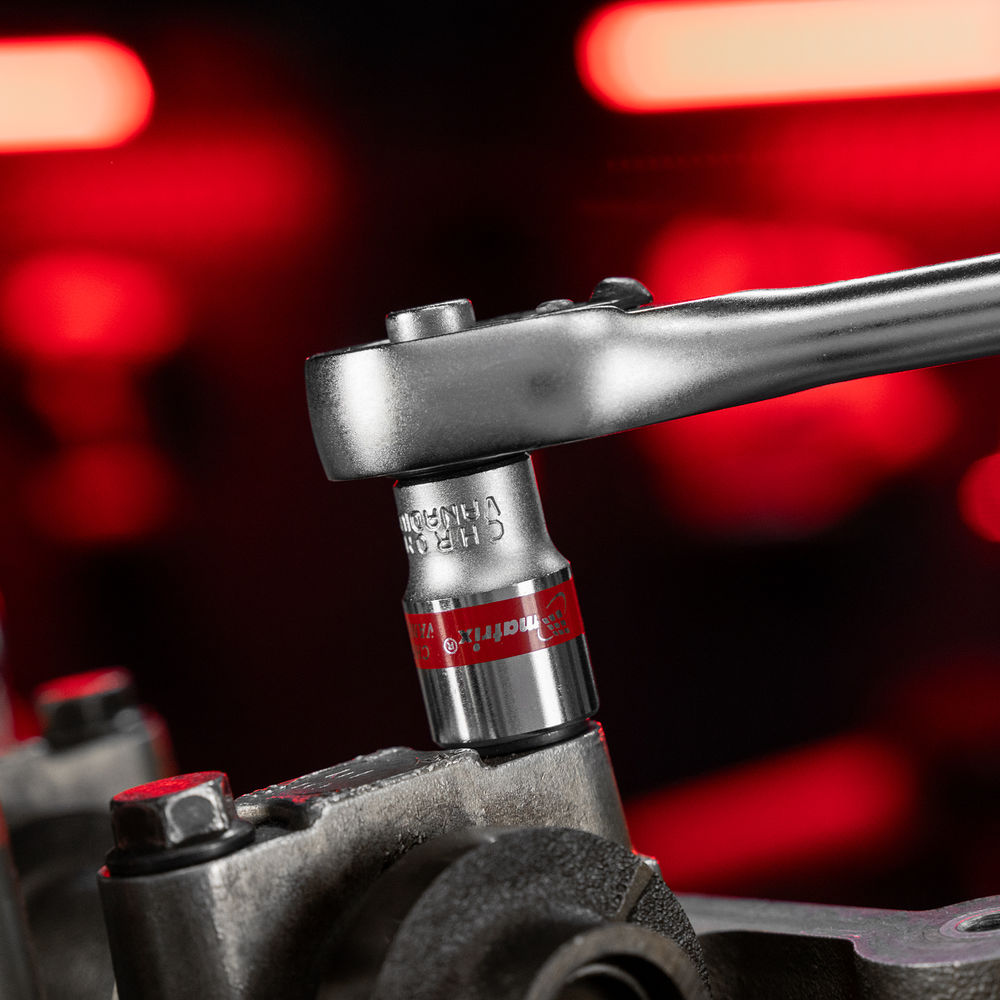 Набор торцевых головок, 1/4, 12 гранные, CrV, 4-13мм, 10 штук Matrix