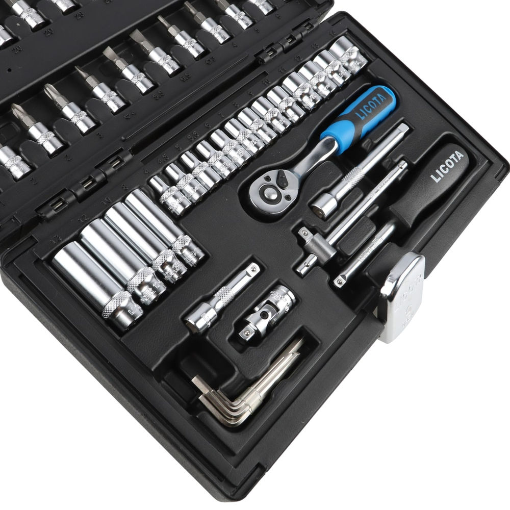 Набор торцевых головок 6-ти гранных 54 пр., 4-14 мм 1/4 Licota ALK-8003F