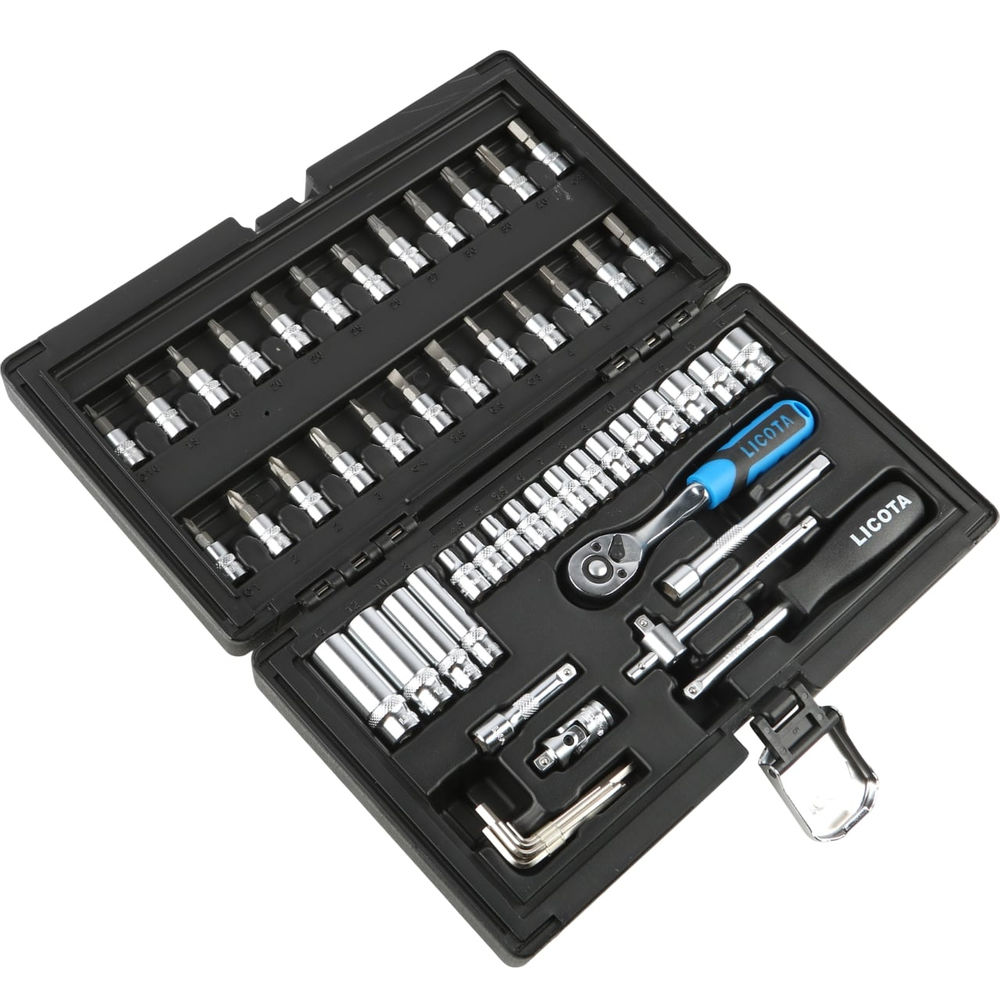 Набор торцевых головок 6-ти гранных 54 пр., 4-14 мм 1/4 Licota ALK-8003F