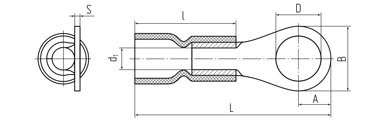 Наконечник кабельный кольцевой изолированный НКИ 6.0-5 серия EasyFix (КВТ) (90896)