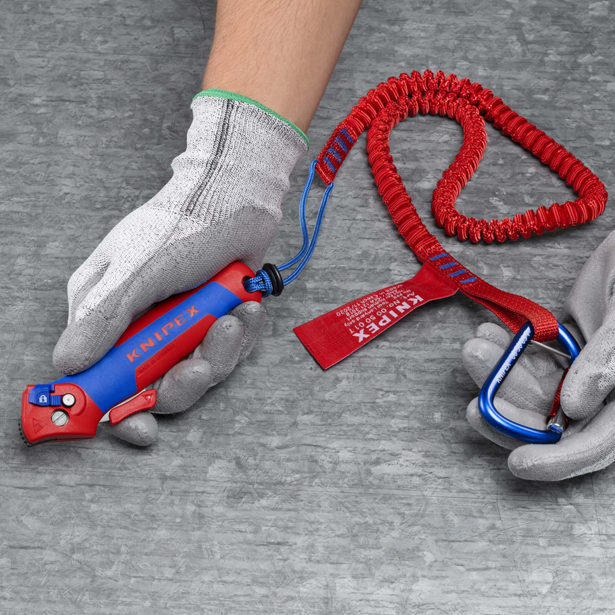 Нож для кабеля с пяткой, с трещоткой, 146 мм, 2К ручка (KN-1650145SB)