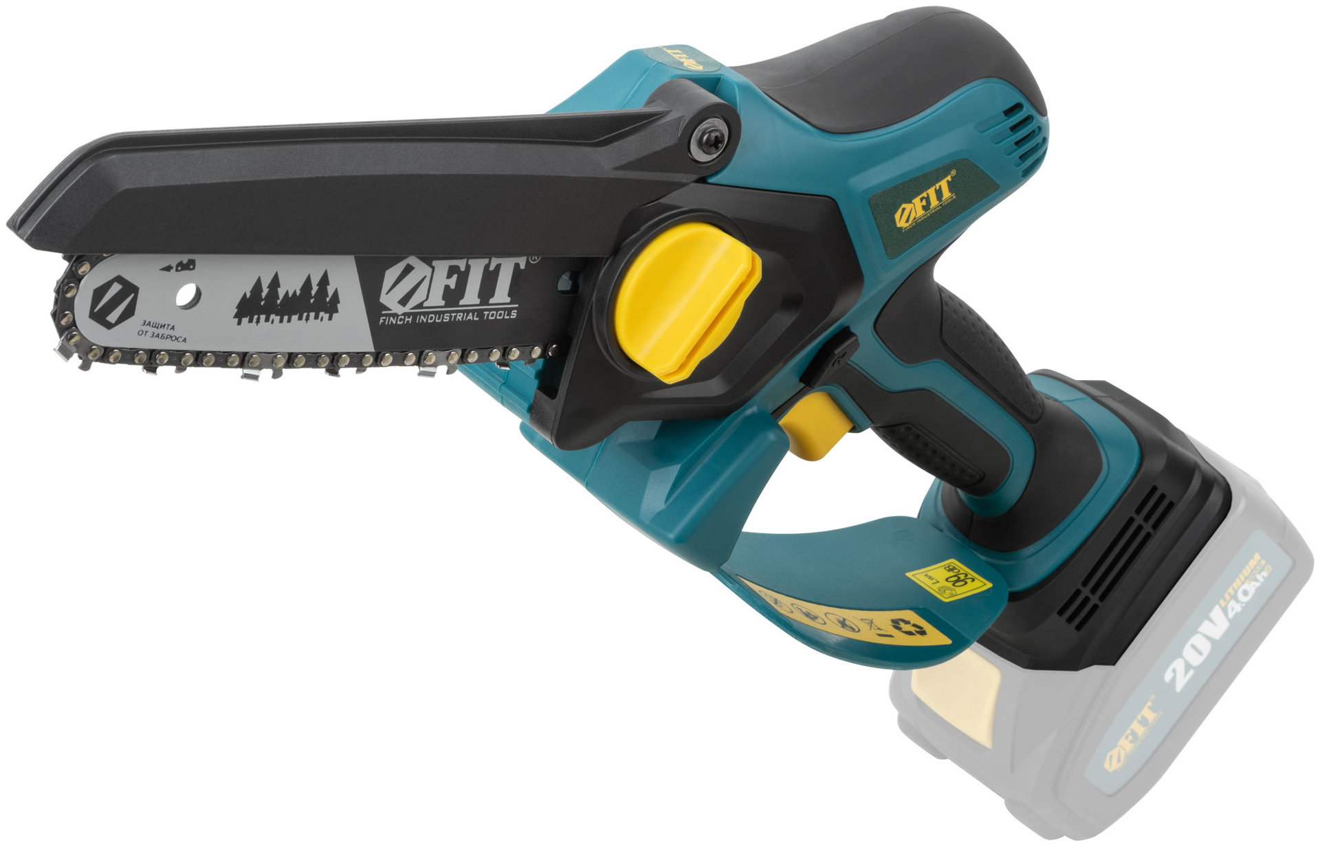 Пила цепная; Бесщеточный; 20В; 7,5 м/сек; 150 (6), 145 мм, 36, 40 мл, рез. накл.; коробка (79928)